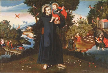 St. John of God with the Christ Child, St. Christopher, St. Augustine and the Flight into Egypt